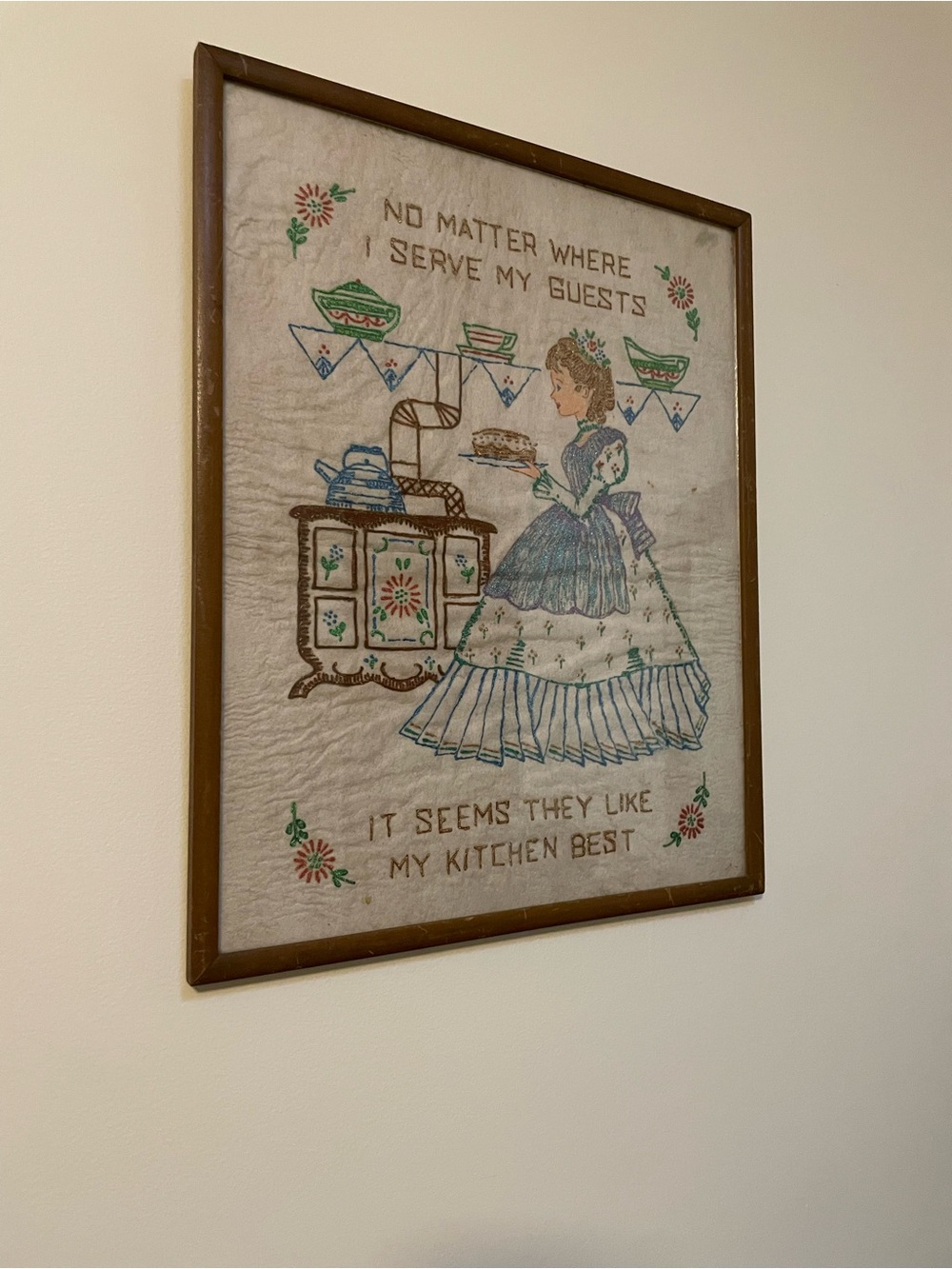 1950’s Kitchen Wall Art - Vintage Serving Scene